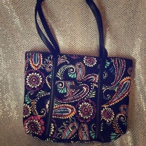 Small Trimmed Vera Tote in Bandana Swirl.